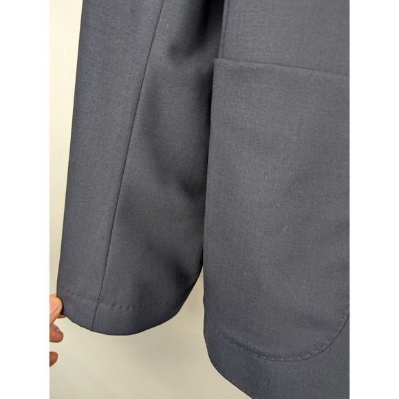 Alessandro Dell'Acqua Navy Suit Jacket 53 Wool Stretch 2-Button Blazer Italy - Picture 5 of 11